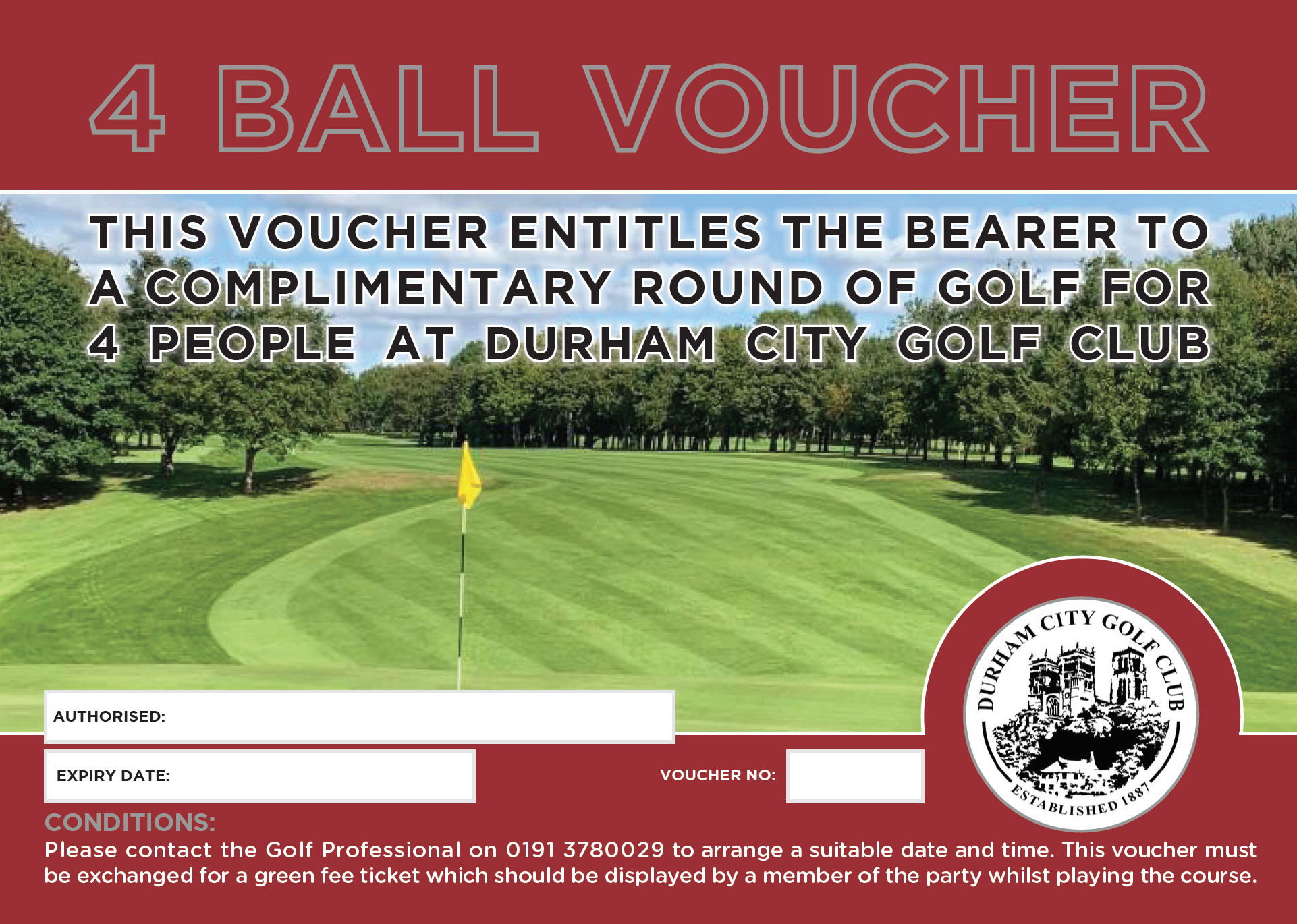 GOLF Voucher Design Print